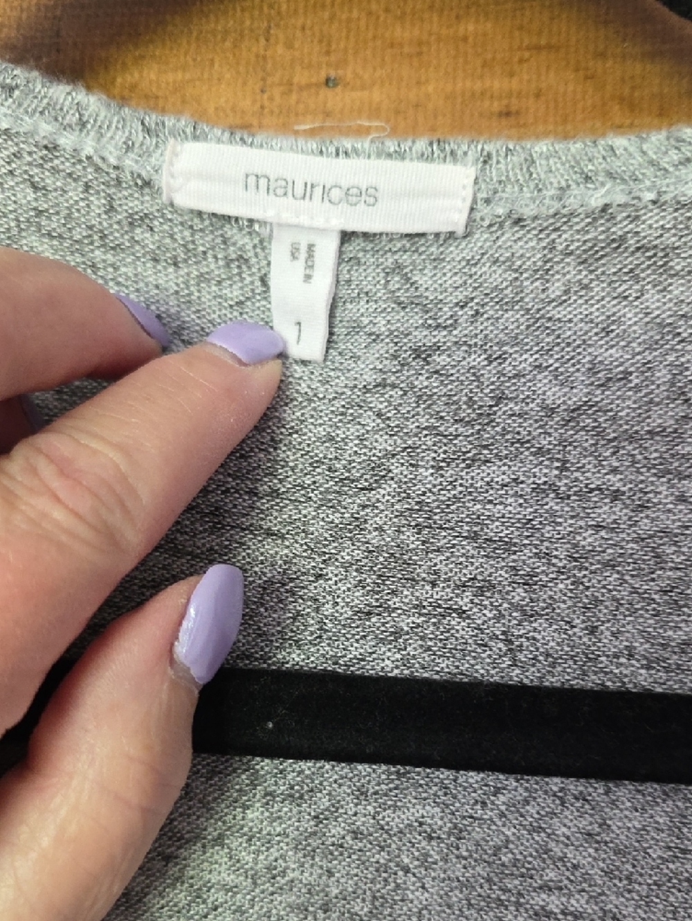 Maurices Gray Open-Front Ruffle-Shoulder Cardigan - Picture 3 of 4